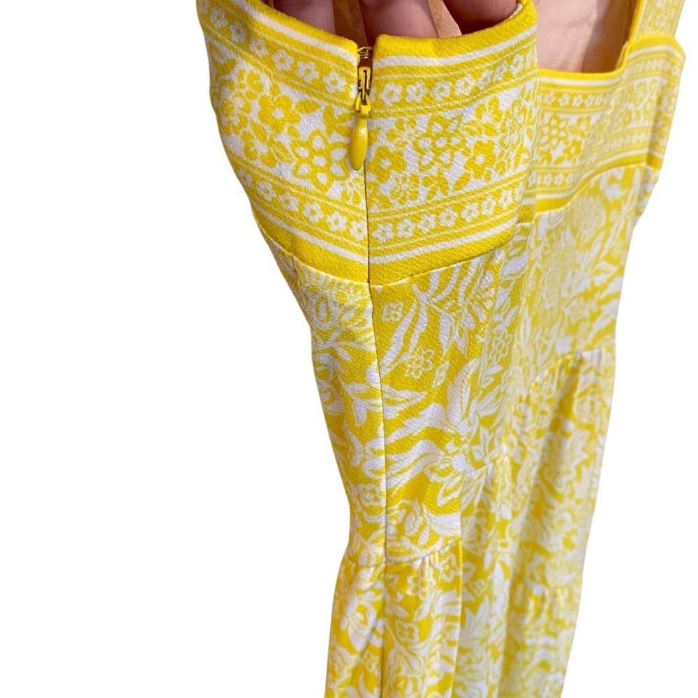 Michael Kors Tiered Floral Maxi Sundress Crepe Jersey Stretch - Picture 5 of 10